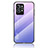 Coque Rebord Contour Silicone et Vitre Miroir Housse Etui Degrade Arc en Ciel LS1 pour Realme GT2 Pro 5G Violet Clair