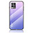 Coque Rebord Contour Silicone et Vitre Miroir Housse Etui Degrade Arc en Ciel LS1 pour Realme Narzo 50 4G Violet Clair