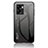 Coque Rebord Contour Silicone et Vitre Miroir Housse Etui Degrade Arc en Ciel LS1 pour Realme Narzo 50 5G Gris Fonce