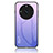 Coque Rebord Contour Silicone et Vitre Miroir Housse Etui Degrade Arc en Ciel LS1 pour Realme Narzo 60 Pro 5G Violet Clair