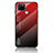 Coque Rebord Contour Silicone et Vitre Miroir Housse Etui Degrade Arc en Ciel LS1 pour Realme Q2i 5G Rouge