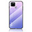 Coque Rebord Contour Silicone et Vitre Miroir Housse Etui Degrade Arc en Ciel LS1 pour Realme Q2i 5G Violet Clair