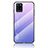 Coque Rebord Contour Silicone et Vitre Miroir Housse Etui Degrade Arc en Ciel LS1 pour Realme V11 5G Violet Clair