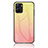 Coque Rebord Contour Silicone et Vitre Miroir Housse Etui Degrade Arc en Ciel LS1 pour Realme V30t 5G Jaune