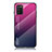 Coque Rebord Contour Silicone et Vitre Miroir Housse Etui Degrade Arc en Ciel LS1 pour Samsung Galaxy A02s Rose Rouge