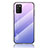 Coque Rebord Contour Silicone et Vitre Miroir Housse Etui Degrade Arc en Ciel LS1 pour Samsung Galaxy A02s Violet Clair