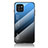 Coque Rebord Contour Silicone et Vitre Miroir Housse Etui Degrade Arc en Ciel LS1 pour Samsung Galaxy A03 Bleu