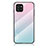 Coque Rebord Contour Silicone et Vitre Miroir Housse Etui Degrade Arc en Ciel LS1 pour Samsung Galaxy A03 Cyan