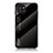 Coque Rebord Contour Silicone et Vitre Miroir Housse Etui Degrade Arc en Ciel LS1 pour Samsung Galaxy A03 Noir
