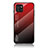 Coque Rebord Contour Silicone et Vitre Miroir Housse Etui Degrade Arc en Ciel LS1 pour Samsung Galaxy A03 Rouge