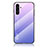 Coque Rebord Contour Silicone et Vitre Miroir Housse Etui Degrade Arc en Ciel LS1 pour Samsung Galaxy A04s Violet Clair