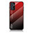 Coque Rebord Contour Silicone et Vitre Miroir Housse Etui Degrade Arc en Ciel LS1 pour Samsung Galaxy A05s Rouge