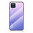 Coque Rebord Contour Silicone et Vitre Miroir Housse Etui Degrade Arc en Ciel LS1 pour Samsung Galaxy A12 5G Violet Clair