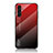 Coque Rebord Contour Silicone et Vitre Miroir Housse Etui Degrade Arc en Ciel LS1 pour Samsung Galaxy A13 5G Rouge