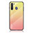 Coque Rebord Contour Silicone et Vitre Miroir Housse Etui Degrade Arc en Ciel LS1 pour Samsung Galaxy A21 European Jaune