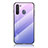 Coque Rebord Contour Silicone et Vitre Miroir Housse Etui Degrade Arc en Ciel LS1 pour Samsung Galaxy A21 European Violet Clair