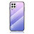 Coque Rebord Contour Silicone et Vitre Miroir Housse Etui Degrade Arc en Ciel LS1 pour Samsung Galaxy A22 4G Violet Clair