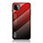 Coque Rebord Contour Silicone et Vitre Miroir Housse Etui Degrade Arc en Ciel LS1 pour Samsung Galaxy A22 5G Rouge