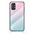 Coque Rebord Contour Silicone et Vitre Miroir Housse Etui Degrade Arc en Ciel LS1 pour Samsung Galaxy A23 5G Cyan