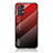 Coque Rebord Contour Silicone et Vitre Miroir Housse Etui Degrade Arc en Ciel LS1 pour Samsung Galaxy A23 5G Rouge