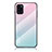 Coque Rebord Contour Silicone et Vitre Miroir Housse Etui Degrade Arc en Ciel LS1 pour Samsung Galaxy A31 Cyan