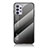 Coque Rebord Contour Silicone et Vitre Miroir Housse Etui Degrade Arc en Ciel LS1 pour Samsung Galaxy A32 4G Gris Fonce