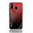 Coque Rebord Contour Silicone et Vitre Miroir Housse Etui Degrade Arc en Ciel LS1 pour Samsung Galaxy A40s Rouge