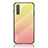 Coque Rebord Contour Silicone et Vitre Miroir Housse Etui Degrade Arc en Ciel LS1 pour Samsung Galaxy A41 SC-41A Jaune