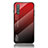 Coque Rebord Contour Silicone et Vitre Miroir Housse Etui Degrade Arc en Ciel LS1 pour Samsung Galaxy A41 SC-41A Rouge