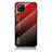 Coque Rebord Contour Silicone et Vitre Miroir Housse Etui Degrade Arc en Ciel LS1 pour Samsung Galaxy A42 5G Rouge