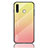 Coque Rebord Contour Silicone et Vitre Miroir Housse Etui Degrade Arc en Ciel LS1 pour Samsung Galaxy A70E Jaune