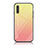 Coque Rebord Contour Silicone et Vitre Miroir Housse Etui Degrade Arc en Ciel LS1 pour Samsung Galaxy A70S Jaune