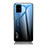Coque Rebord Contour Silicone et Vitre Miroir Housse Etui Degrade Arc en Ciel LS1 pour Samsung Galaxy A71 4G A715 Bleu
