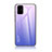 Coque Rebord Contour Silicone et Vitre Miroir Housse Etui Degrade Arc en Ciel LS1 pour Samsung Galaxy A71 4G A715 Violet Clair