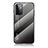 Coque Rebord Contour Silicone et Vitre Miroir Housse Etui Degrade Arc en Ciel LS1 pour Samsung Galaxy A72 4G Gris Fonce