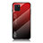 Coque Rebord Contour Silicone et Vitre Miroir Housse Etui Degrade Arc en Ciel LS1 pour Samsung Galaxy A81 Rouge