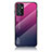Coque Rebord Contour Silicone et Vitre Miroir Housse Etui Degrade Arc en Ciel LS1 pour Samsung Galaxy A82 5G Rose Rouge