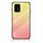 Coque Rebord Contour Silicone et Vitre Miroir Housse Etui Degrade Arc en Ciel LS1 pour Samsung Galaxy A91 Jaune