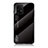 Coque Rebord Contour Silicone et Vitre Miroir Housse Etui Degrade Arc en Ciel LS1 pour Samsung Galaxy A91 Noir