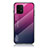 Coque Rebord Contour Silicone et Vitre Miroir Housse Etui Degrade Arc en Ciel LS1 pour Samsung Galaxy A91 Rose Rouge