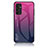 Coque Rebord Contour Silicone et Vitre Miroir Housse Etui Degrade Arc en Ciel LS1 pour Samsung Galaxy F13 4G Rose Rouge