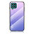 Coque Rebord Contour Silicone et Vitre Miroir Housse Etui Degrade Arc en Ciel LS1 pour Samsung Galaxy F62 5G Violet Clair