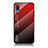 Coque Rebord Contour Silicone et Vitre Miroir Housse Etui Degrade Arc en Ciel LS1 pour Samsung Galaxy M02 Rouge