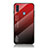 Coque Rebord Contour Silicone et Vitre Miroir Housse Etui Degrade Arc en Ciel LS1 pour Samsung Galaxy M11 Rouge