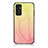 Coque Rebord Contour Silicone et Vitre Miroir Housse Etui Degrade Arc en Ciel LS1 pour Samsung Galaxy M13 4G Jaune