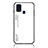 Coque Rebord Contour Silicone et Vitre Miroir Housse Etui Degrade Arc en Ciel LS1 pour Samsung Galaxy M21s Blanc