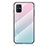 Coque Rebord Contour Silicone et Vitre Miroir Housse Etui Degrade Arc en Ciel LS1 pour Samsung Galaxy M31s Cyan