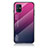 Coque Rebord Contour Silicone et Vitre Miroir Housse Etui Degrade Arc en Ciel LS1 pour Samsung Galaxy M31s Rose Rouge