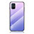 Coque Rebord Contour Silicone et Vitre Miroir Housse Etui Degrade Arc en Ciel LS1 pour Samsung Galaxy M31s Violet Clair