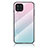 Coque Rebord Contour Silicone et Vitre Miroir Housse Etui Degrade Arc en Ciel LS1 pour Samsung Galaxy M32 4G Cyan